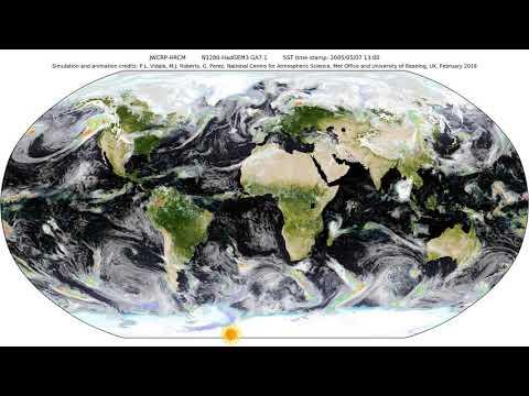 Embedded thumbnail for Clouds animation from a flagship Global Climate Model